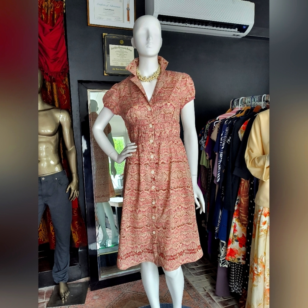 Midi Sundress with Puff Sleeves
